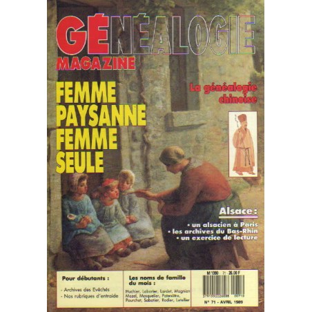 Généalogie Magazine n° 071 - avril 1989