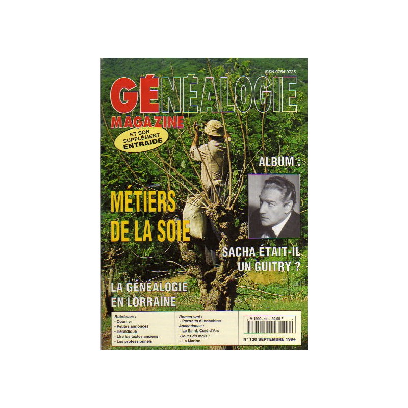 Généalogie Magazine n° 130 - septembre 1994