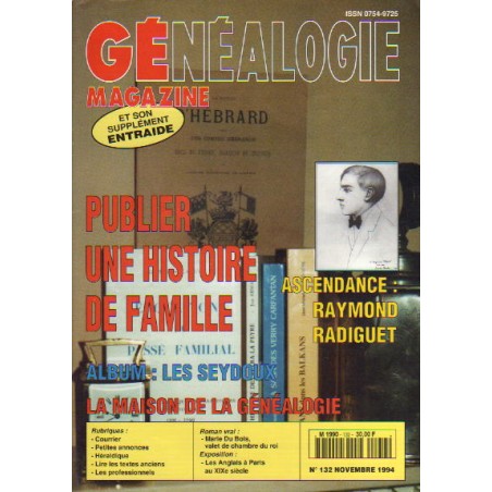 Généalogie Magazine n° 132 - novembre 1994
