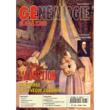 Généalogie Magazine n° 126 - avril 1994