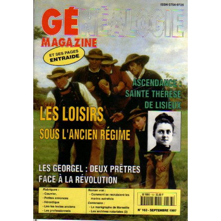 Généalogie Magazine n° 163 - septembre 1997