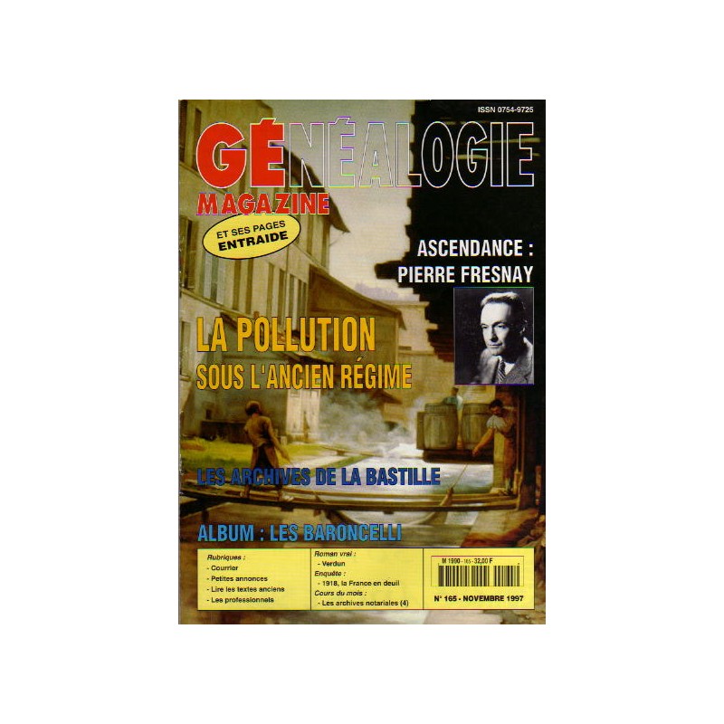Généalogie Magazine n° 165 - novembre 1997