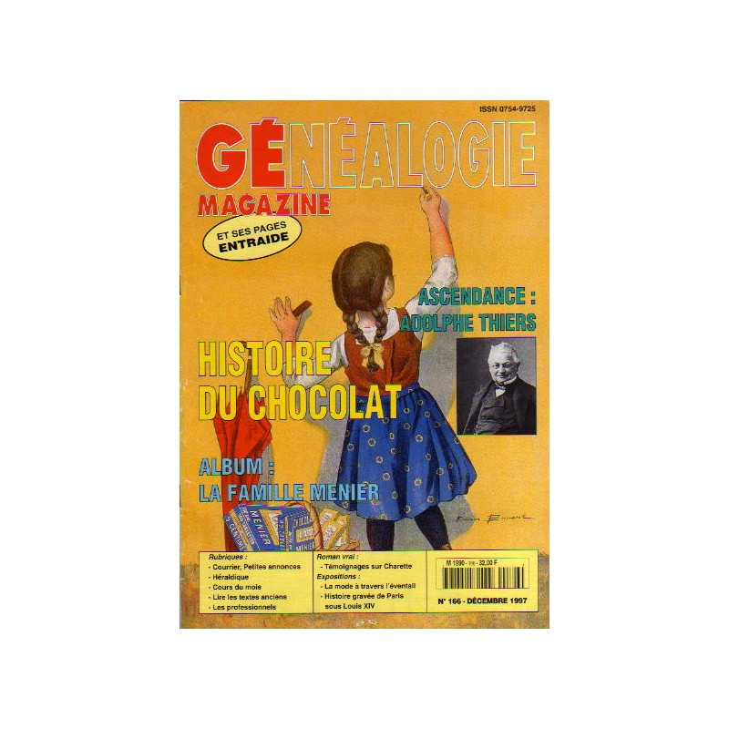 Généalogie Magazine n° 166 - décembre 1997