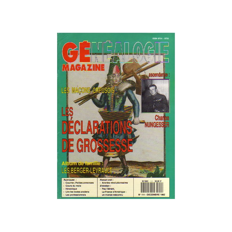 Généalogie Magazine n° 111 - décembre 1992
