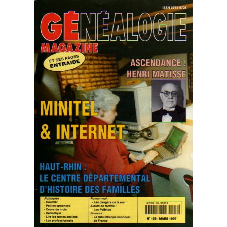 Généalogie Magazine n° 158 - mars 1997