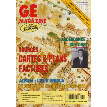 Généalogie Magazine n° 151 - juillet-août 1996