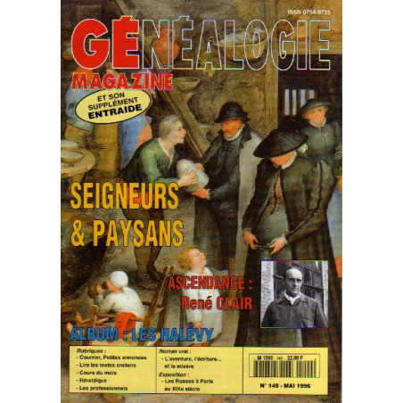 Généalogie Magazine n° 149 - mai 1996