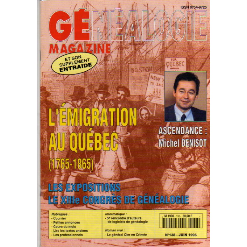 Généalogie Magazine n° 138 - juin 1995