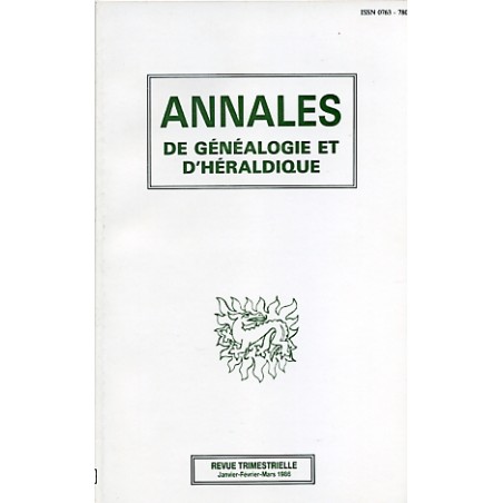 Annales de Généalogie et d'Héraldique N° 5