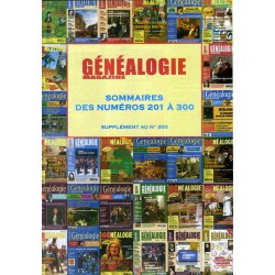 Généalogie Magazine Sommaires des numéros 201 à 300 - Version Numérique